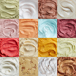 不同口味的冰淇淋多彩的冰淇淋模式图片