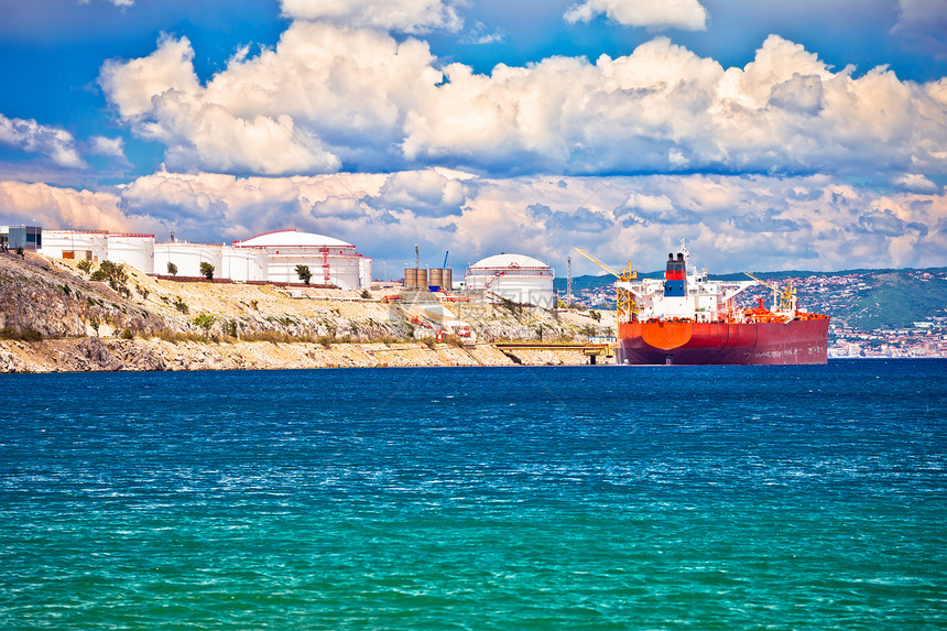 克岛观光的龙码头在克罗提亚的能源港图片