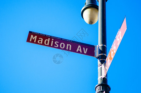 纽约的街道标志大街高清图片素材