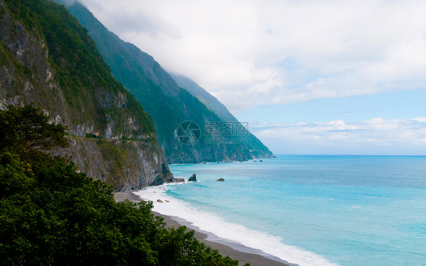 青水悬崖的景象位于Hualien和ya之间图片