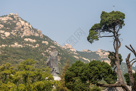 青岛崂山太清宫老子像背景图片