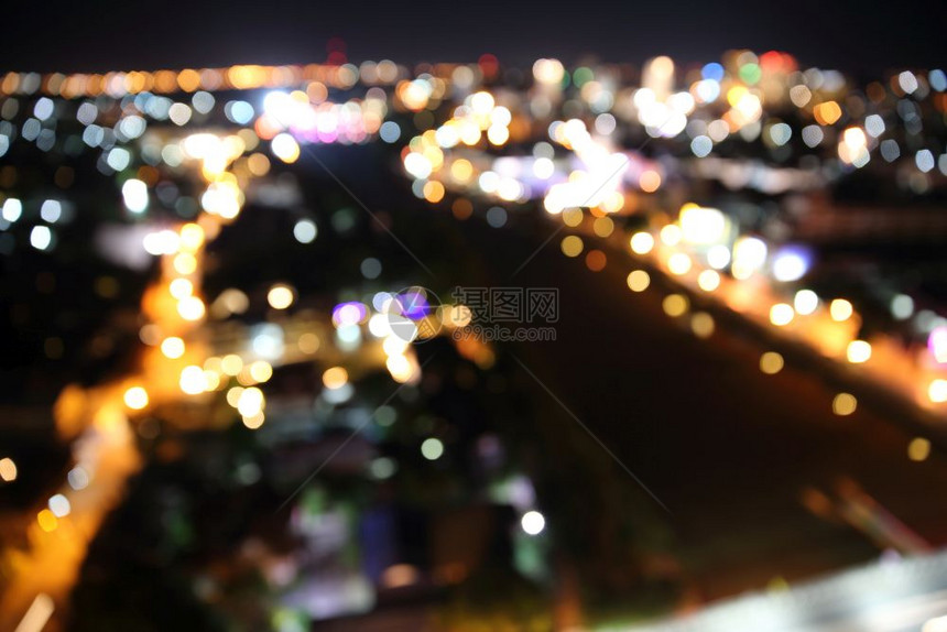 夜间城市bokeh图片