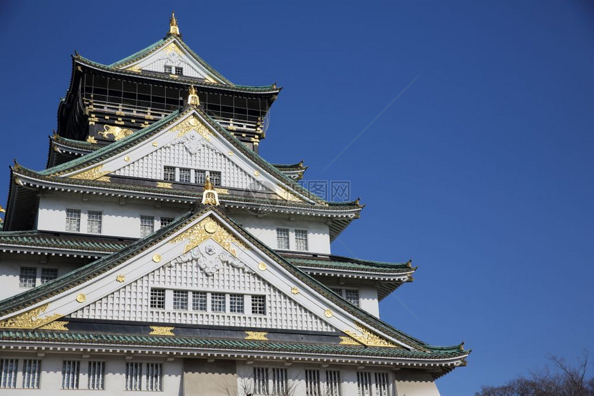玫瑰城堡蓝天日本城堡图片