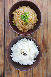 白米饭和炒饭概念图片