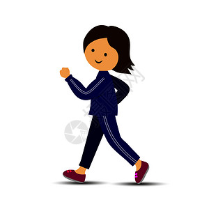 穿运动服的女子参加运动跑步图片