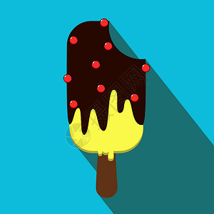 红色波点巧克力冰淇淋图片