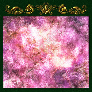 金色模板配有装饰的紫宝石纹理古董背景的金花纹框背景