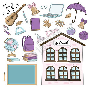 粉色的学校背景图片
