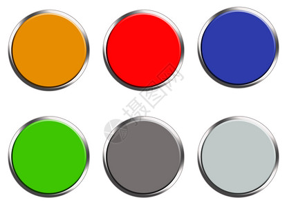 白色背景的彩网络按钮集平板样式用于您网站设计标识应用程序ui彩色网络按钮符号的圆形集符号背景图片