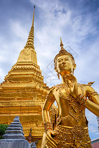 纳塞瑞斯皇宫金纳拉金像在大皇宫泰国曼谷金纳拉金像大皇宫曼谷泰国背景