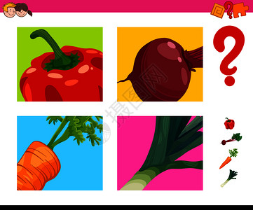 蔬菜食物教育游戏插图图片