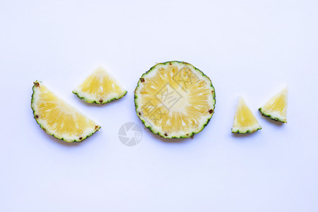 白底的菠萝切片设计高清图片素材