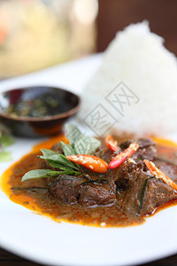泰国菜mussaman咖喱饭图片