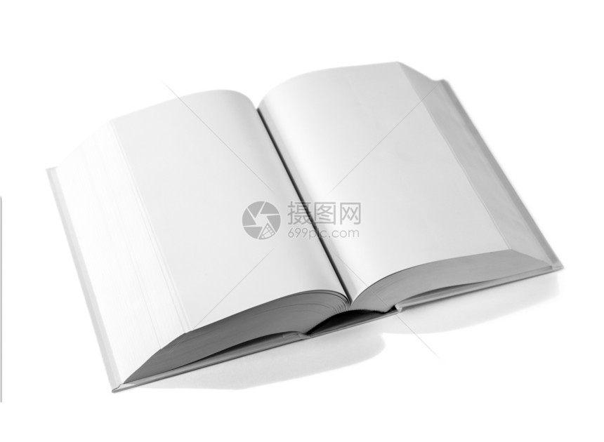 打开空白字典书模型白上隔离的书图片