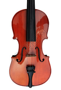 小提琴用白色背景上孤立的木制小提琴图片