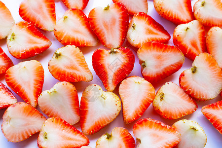 新鲜草莓水果背景健康饮食概念图片