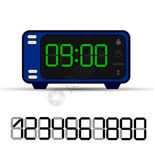 电子时钟带有一套装饰和设计编号的电子时钟图片