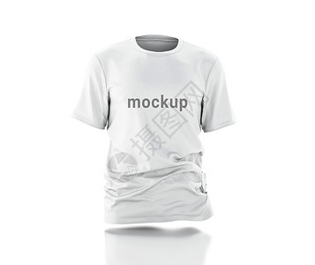 3d插图白色背景上的t恤模型图片