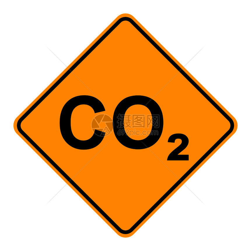 CO2和路标图片