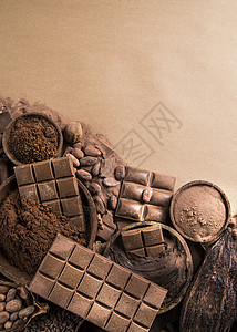 巧克力甜可和食物甜点背景高清图片