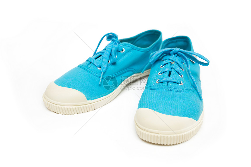 蓝色运动鞋图片