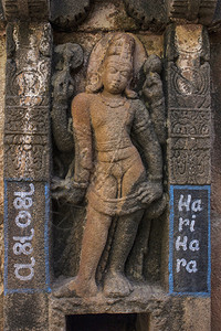 哈里雕塑马库塔寺庙Badmikrnt图片