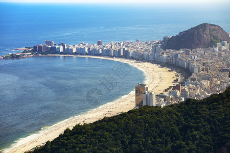 从巴西糖面包上方的海边空中观察高清图片