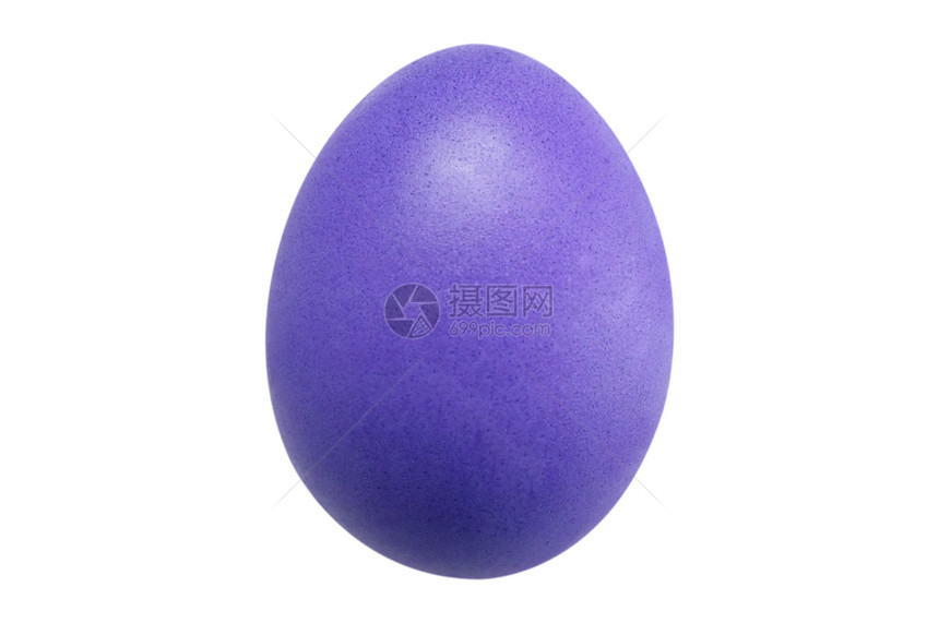 白色背景的紫或东方蛋易于切割的细边图片