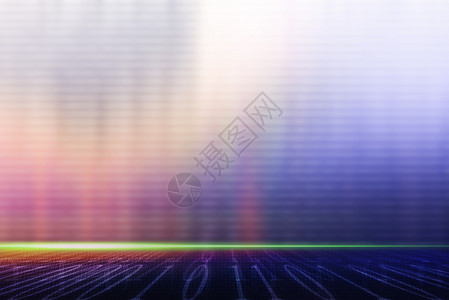 来自多彩模糊的光墙抽象背景以数字模式作为桌面数字技术背景图片