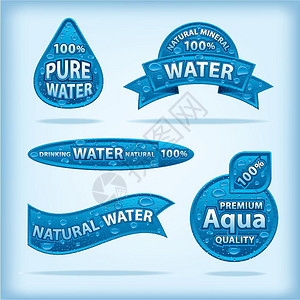 自然矿物质水标签图片