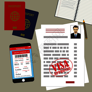 空白签证工作许可护照图片