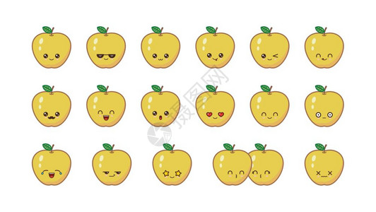 黄苹果可爱的kawi吉祥物图片