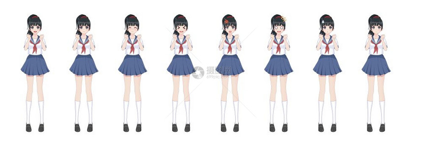日本学院风学生装-制服女孩-上学学校校服图片
