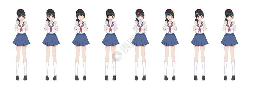 日本学院风学生装-制服女孩-上学学校校服图片