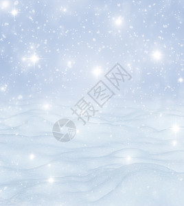 自然冬季圣诞节背景蓝天大雪不同形状和态的雪花滑图片