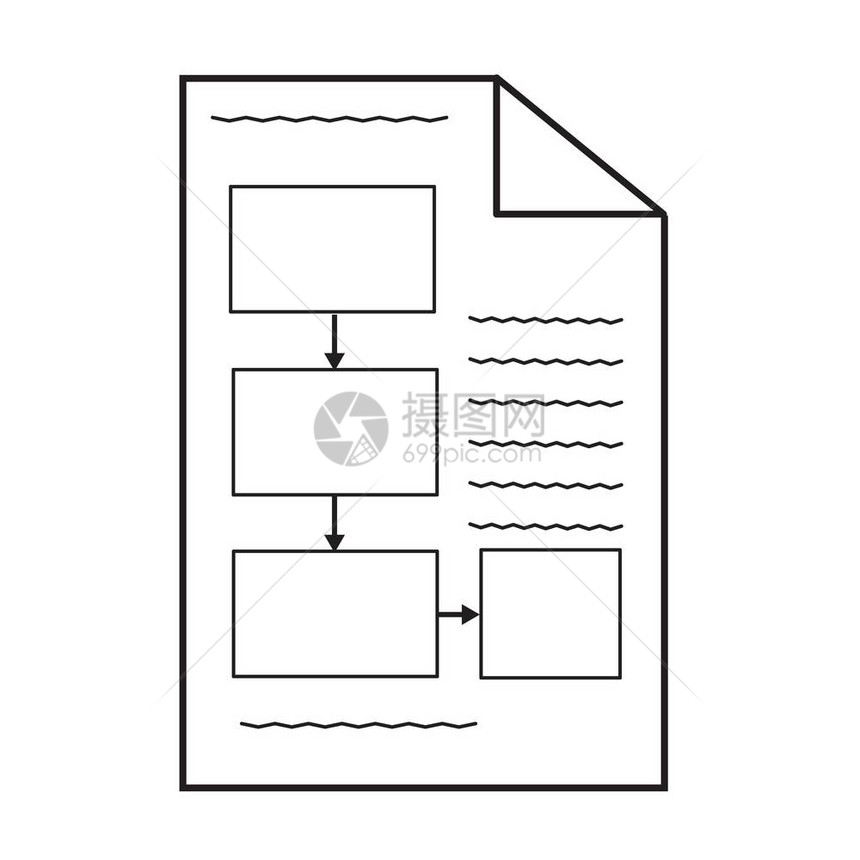 白色背景平板风格网站设计标识应用程序ui的业务计划图标图片