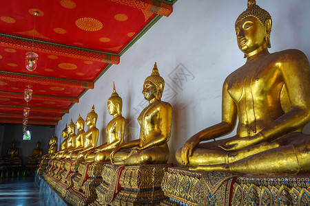 蕾姆拉姆素材泰国曼谷瓦特佛寺的佛像泰国曼谷华府的佛像背景