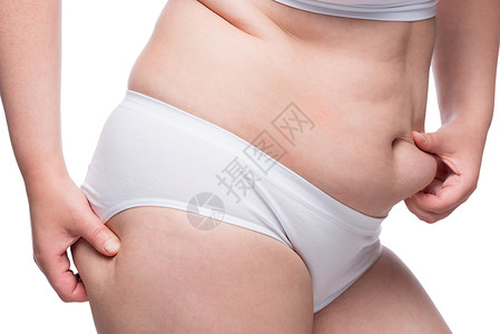 肥胖概念臀部和腹超重胃闭紧与世隔绝图片
