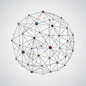 连接地球体的矢量带线框架全球连接概念全球结构连接显示地球网络插画