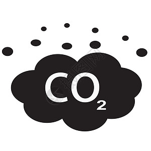 生态图标白色背景上的co2图标平板样式用于网站设计标识应用程序ui排放符号的二氧化碳图标减少排放符号背景