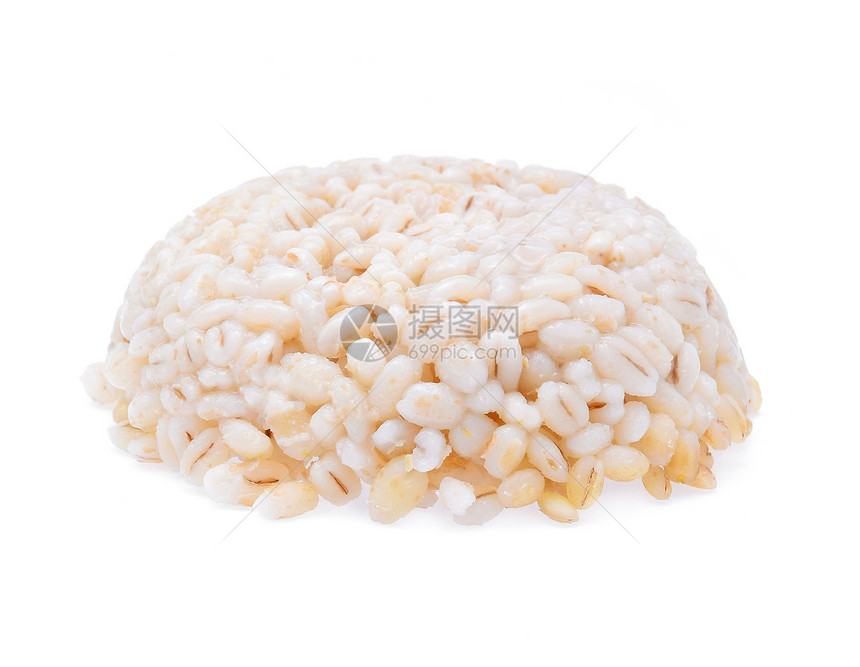 在白色背景上孤立的麦粒图片