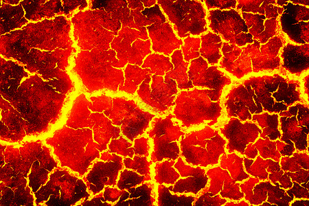 热红色纹理火山爆发后红裂地面质热背景
