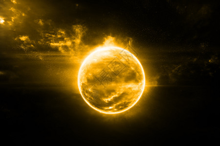 空间幻想中的太阳图片