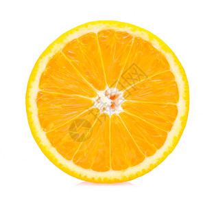白底孤立的橙色切片味道高清图片素材