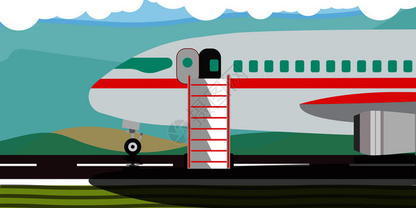 飞机旅游传单背景插画图片