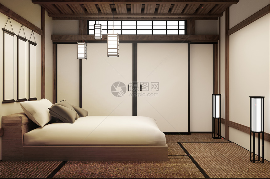 日式本卧室3d图片