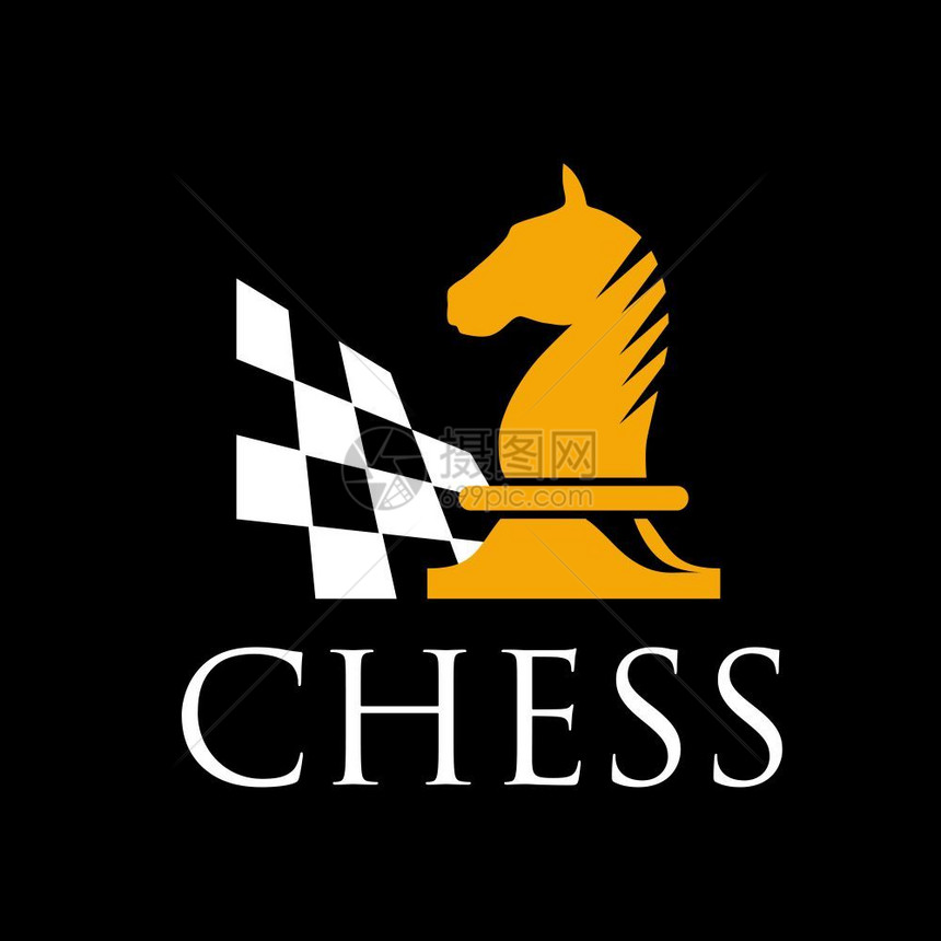 象棋之马的矢量符号图片