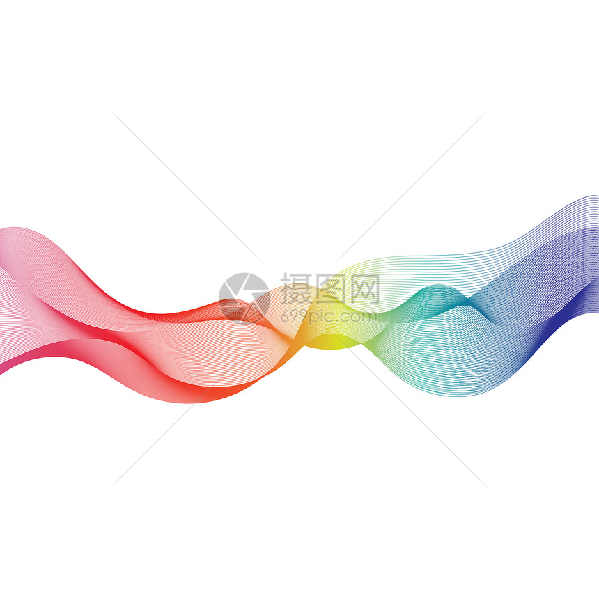 抽象的颜色波流设计元素图片