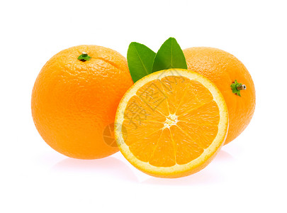 白背景上隔绝的熟橙色自然的高清图片素材