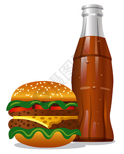 可乐和汉堡背景图片